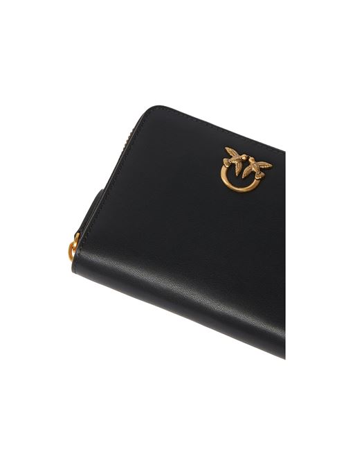 PORTAFOGLIO QUADRATO ZIP-AROUND IN PELLE PINKO | 100249 A0F1Z99Q